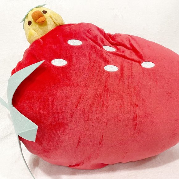 Rilakkuma - Strawberry Party Big Cushion (Kiiroitori the Chicken) - Picture 1 of 2